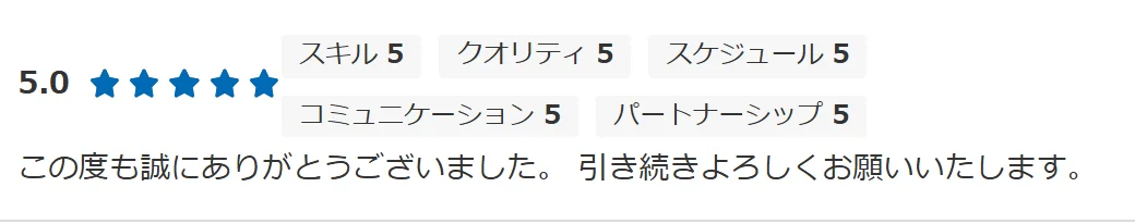 ホームページ制作のお客様からの評価