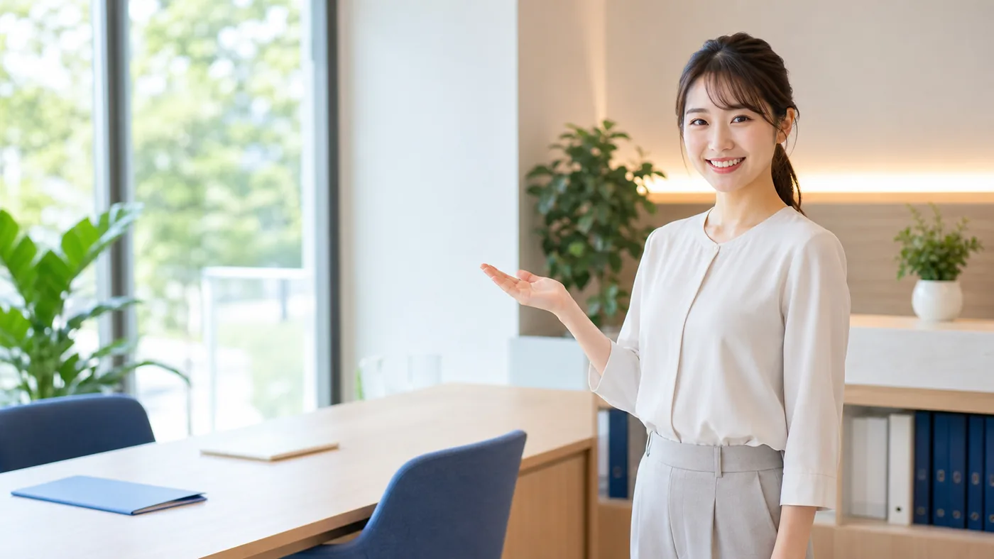 笑顔で相談に応じる様子