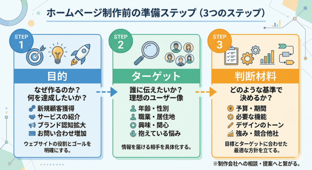 制作前にやるべき3ステップ