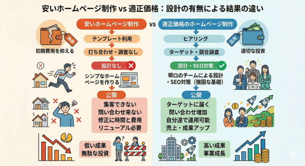 ホームページ制作の費用構造