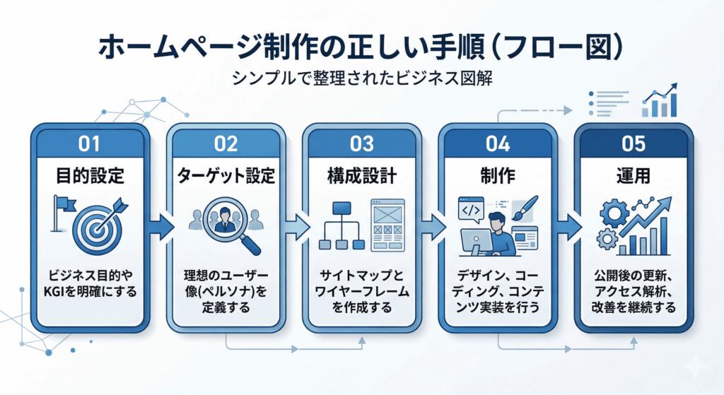 ホームページ制作の正しい流れ