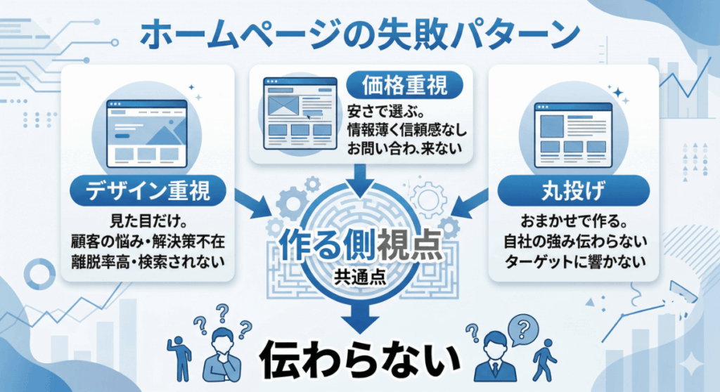ホームページで失敗する典型パターン