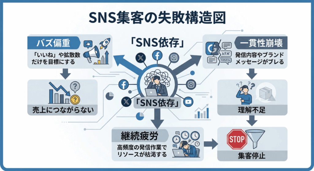 SNS依存で失敗する3つのパターン