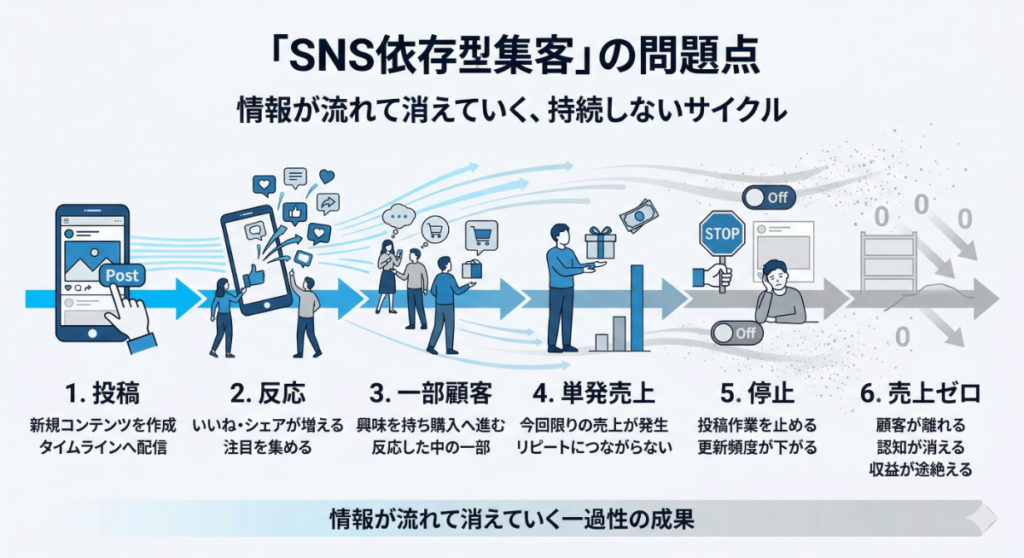 SNSだけに依存した集客の限界構造