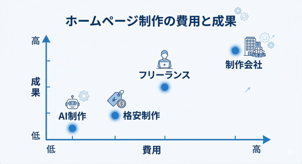 安さと成果の関係