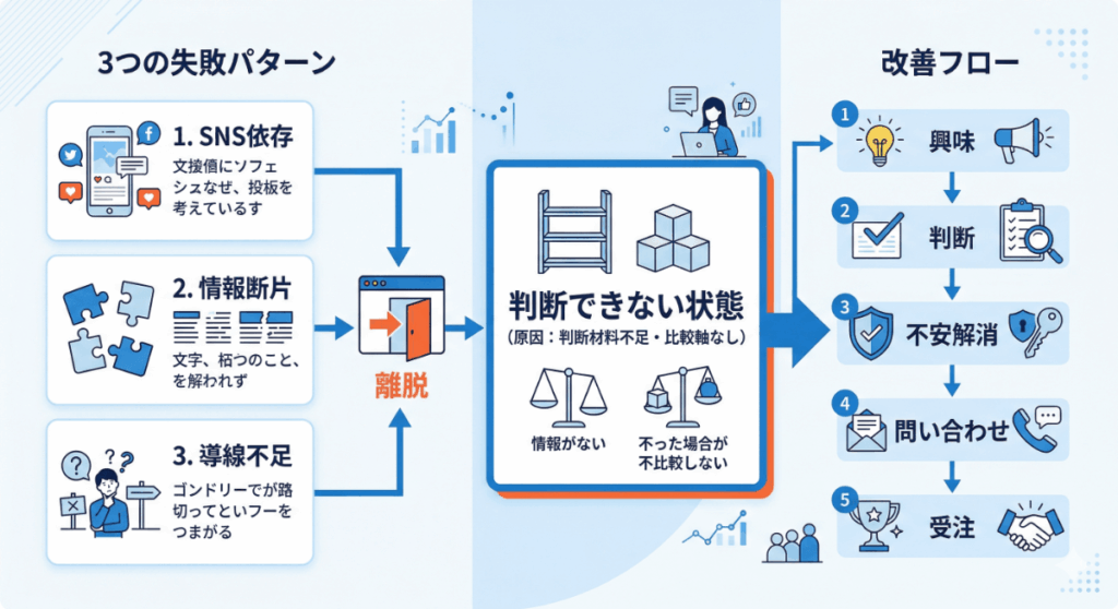 ホームページが反応しない3つの構造（集客ではなく判断停止）
