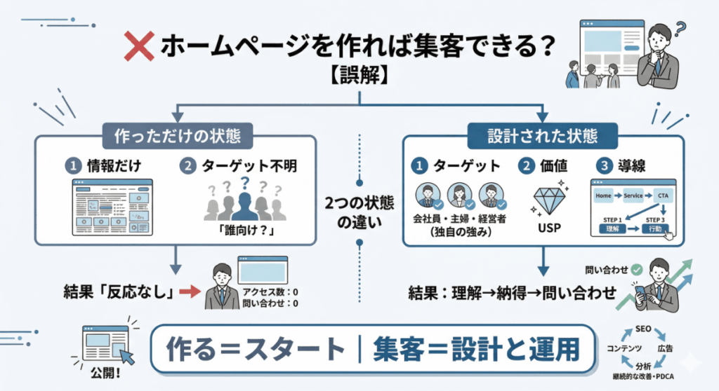 「作る」と「集客できる」は別物